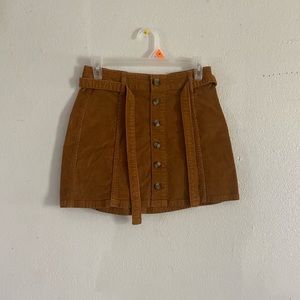 Brown Corduroy Skirt